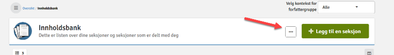 velg Administrer innholdsbank